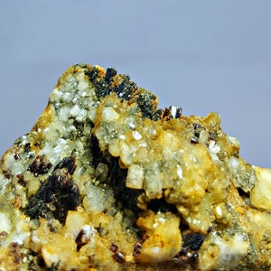 347.0 CT Gorgeous Well Terminated Vesuvianite Garnet Bunch Combine Adaloria & Calcite Specimen
