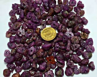 Raw Red Ruby Green Mica XL Specimen Crystal Freeform UV Reactive