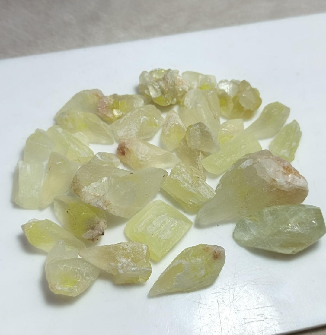 Natural Transparent Calcite Gemstones 112GM Lot Raw Crystals From ...