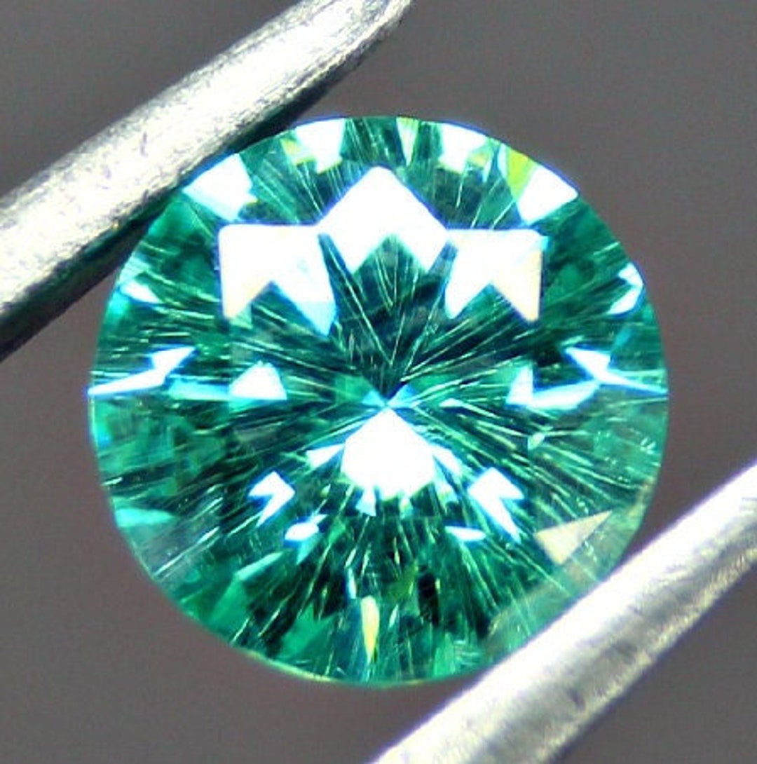 Blue green moissanite clearance