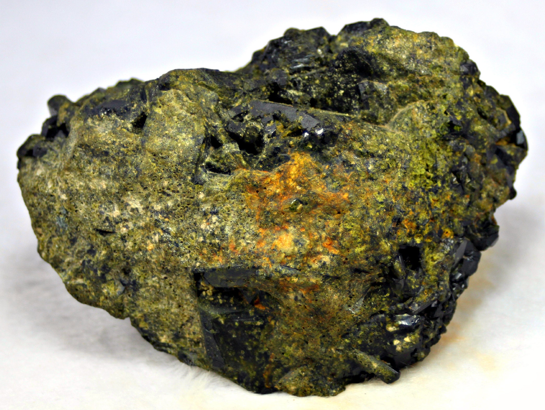 E1★特選NEW★希少石♢激安☆【9.5mmグリーンエピドートインクォーツ】❤️ 416.0 GM Spectacular Green Epidote Crystals Specimen