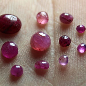 Natural Red Ruby Cabochon: 3.60 Ct Round Gemstone, Afghanistan