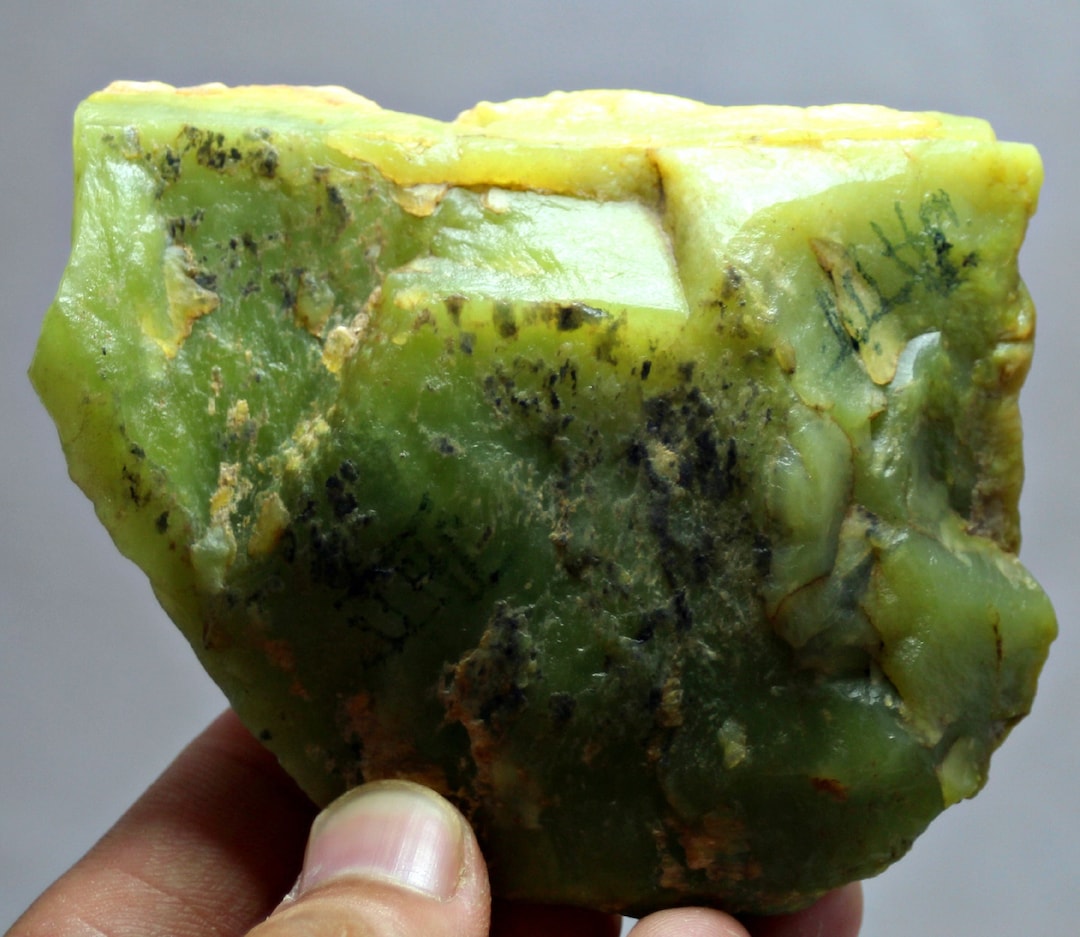 234.0 GM Raw Green Jadeite Cab / Carving Grade Crystal Specimen ...
