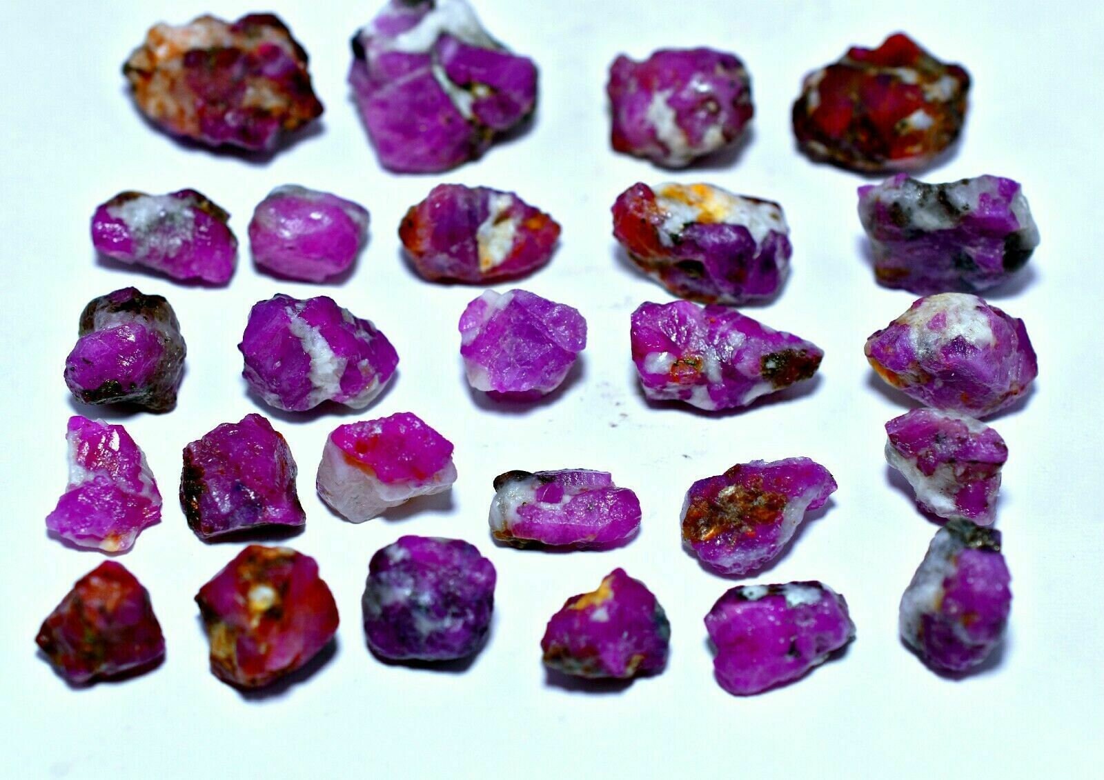 495 Ct Wondrous Natural Red Ruby Facet Grade Rough Crystals Etsy