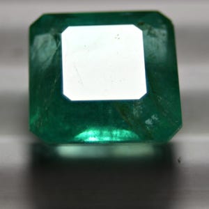32 CT Big Natural Green Emerald Loose Gemstone, Chitral Mine Pakistan - Columbian Color Top Quality Emerald Cut Emerald Gemstone