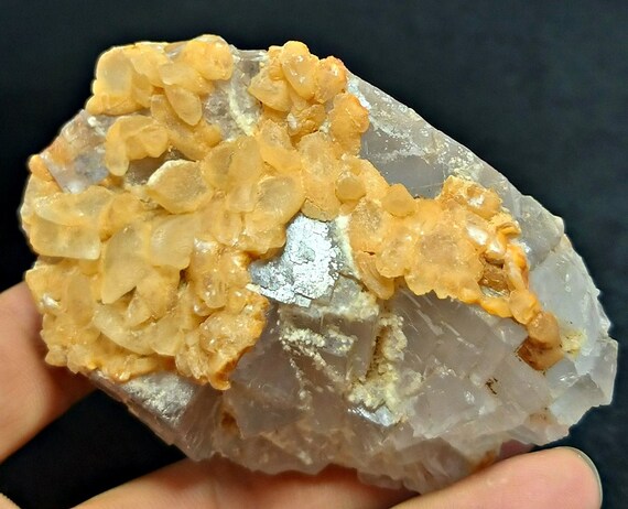 181.0 GM 驚くほど希少な方解石、花型蛍石結晶の束標本 - Etsy 日本