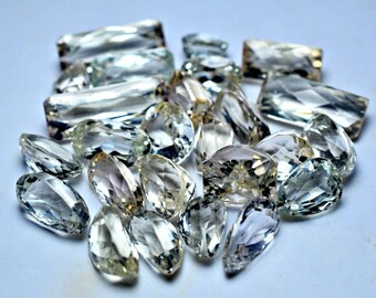 86.25 CT Lust Loop Clean Lot of Yellow Kunzite for Set, Rings, Pendants/Transparent Natural Bright Yellowish KUNZITE Cut Gemstone Lot