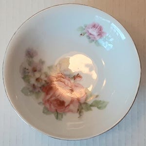 Bavarian Pink Floral Fruit Bowls - Rosalinde Pattern Set/4