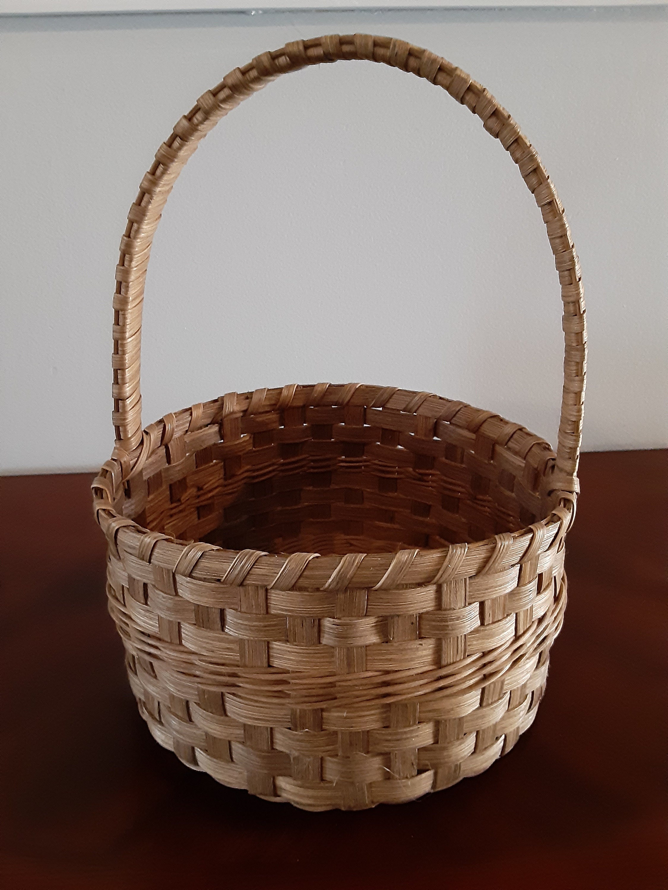 Woven Wood Gathering Basket or Vintage Farmhouse Decor - Etsy