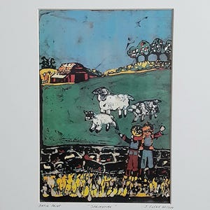 Batik Print, "Springtime" Signed & Numbered by Artist, Jennifer Flynn