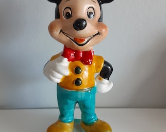 Vintage Disney Mickey Mouse Ceramic Figure – Made in Japan – 1960s Collectible
