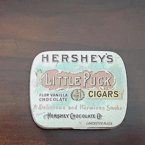 puck tobacco tin Metal Puck Tin