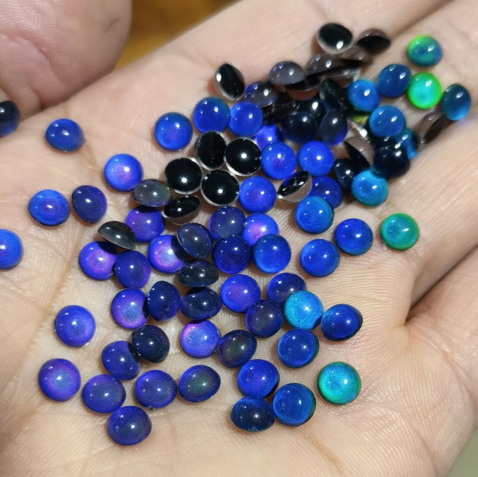 Mood Stones Round Shape Color Change Mood Cabochon for DIY Etsy Hong Kong
