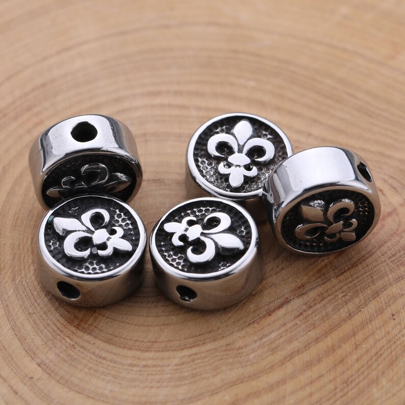 Stainless Steel Fleur De Lis Beads for Jewelry Bracelet Making Etsy