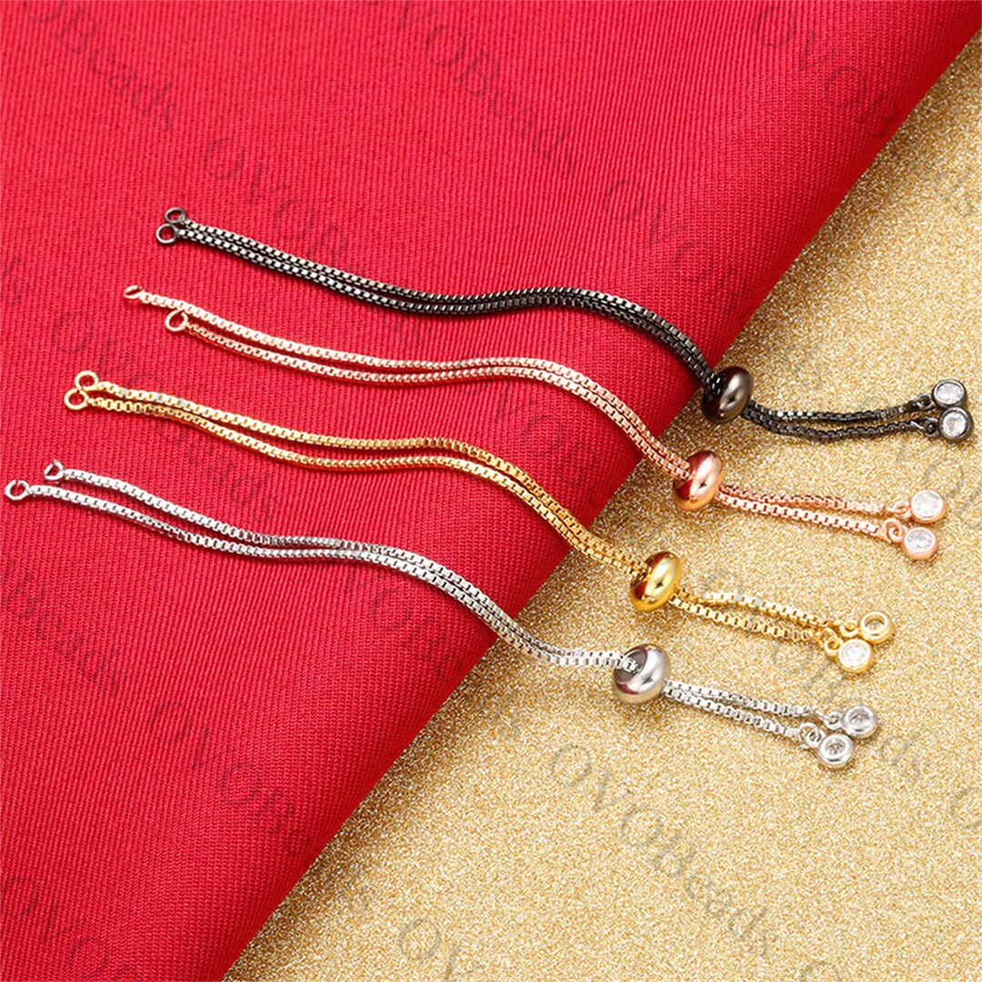 Semifinished Brass Chain Bracelet DIY Charm Bracelets 24CM Etsy