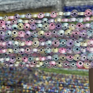 Mixed Color Evil Eye Beads for Jewelry Making