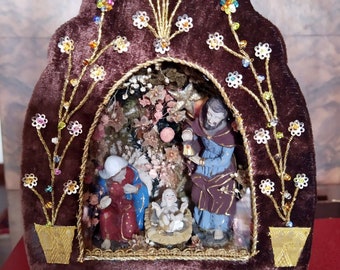 Nativity Scene Figurine 3-3/4" H Figure Manger Scene Pastor para Pesebres