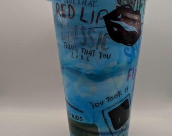 Vaso reutilizable de resina Taylors versión 1989 con pajita y tapa