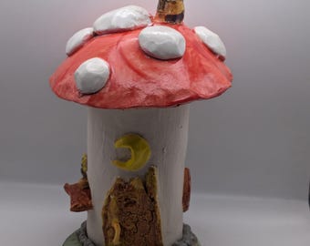 Queimador de incenso em cone Mushroom House