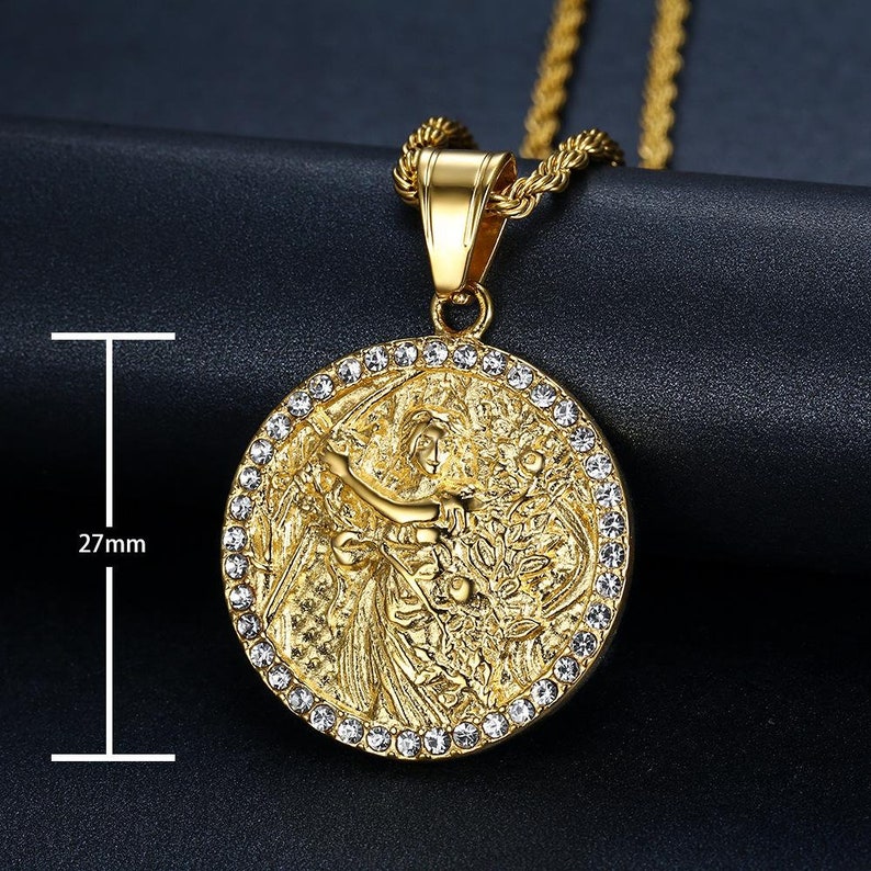 Virgo mens zodiac sign necklace astrology symbol The Virgin Etsy
