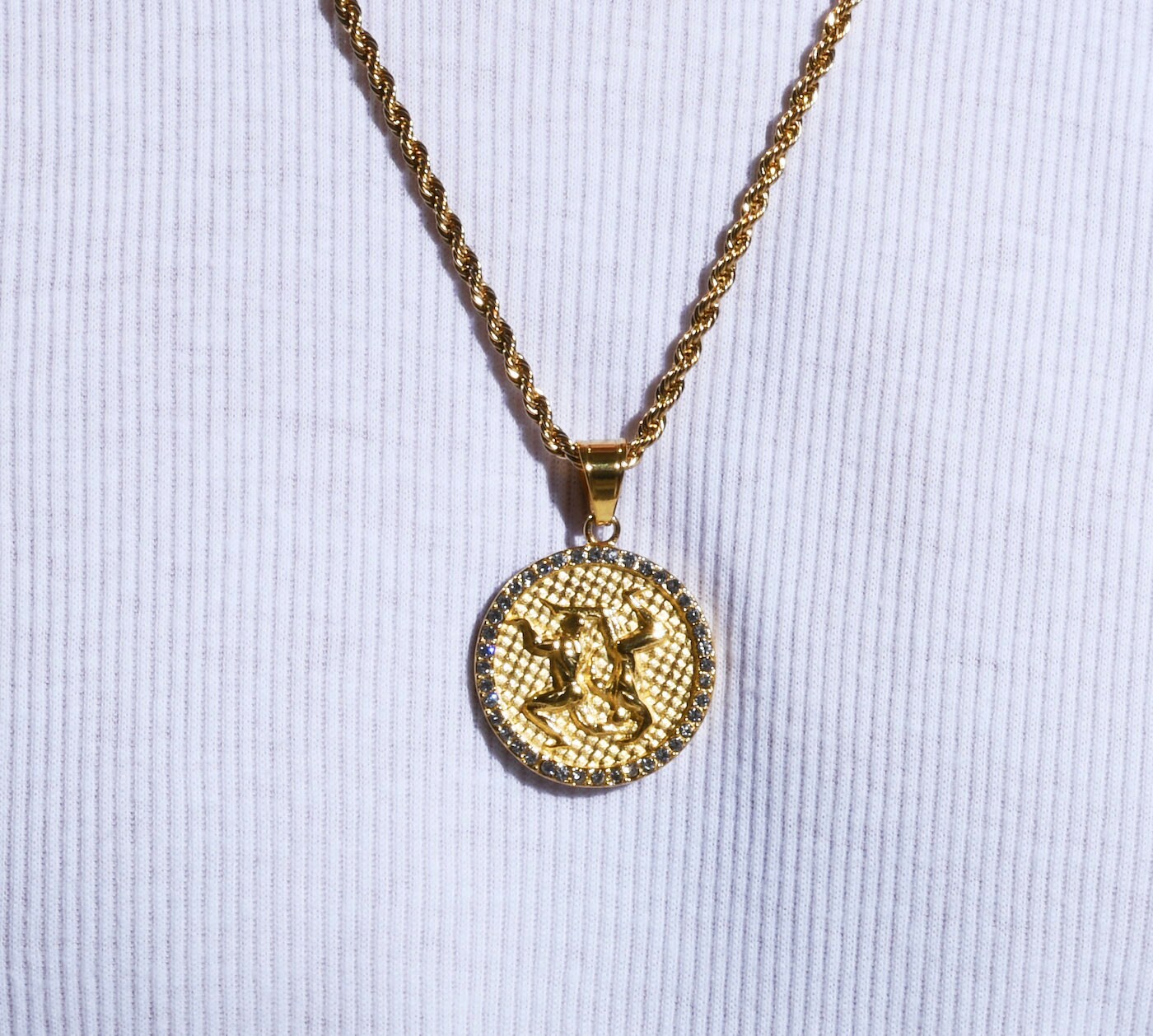 Gemini Mens Zodiac Necklace Astrology Symbol the Twins Etsy UK