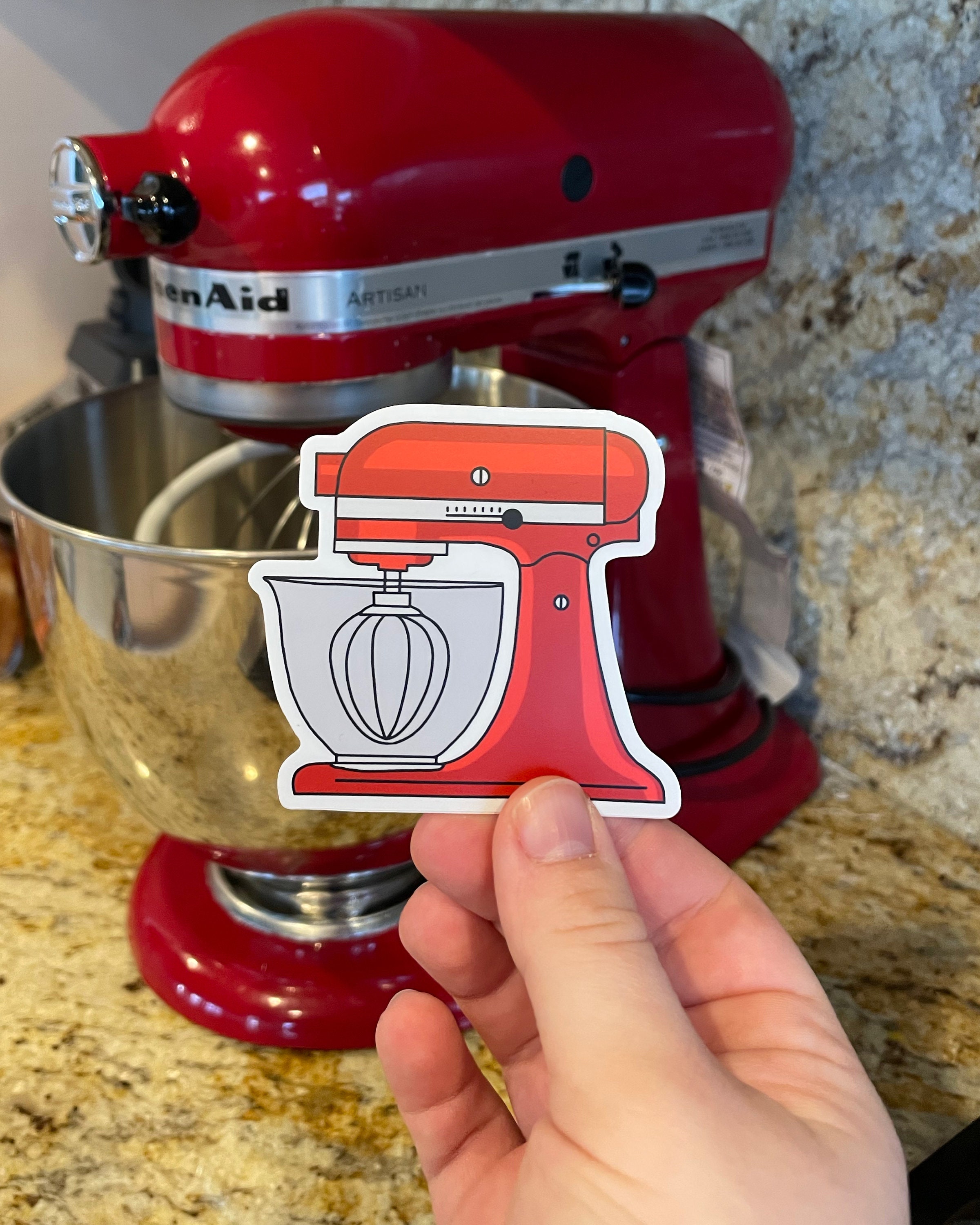 Stand Mixer Vinyl Sticker Red Baking Baker Decorate Cake Etsy UK