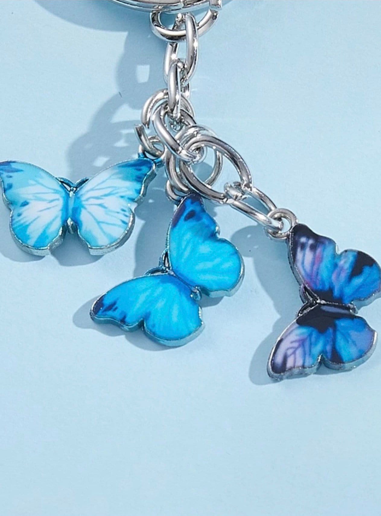 Cute Blue Butterfly Keychain Butterfly Charm Butterfly Etsy