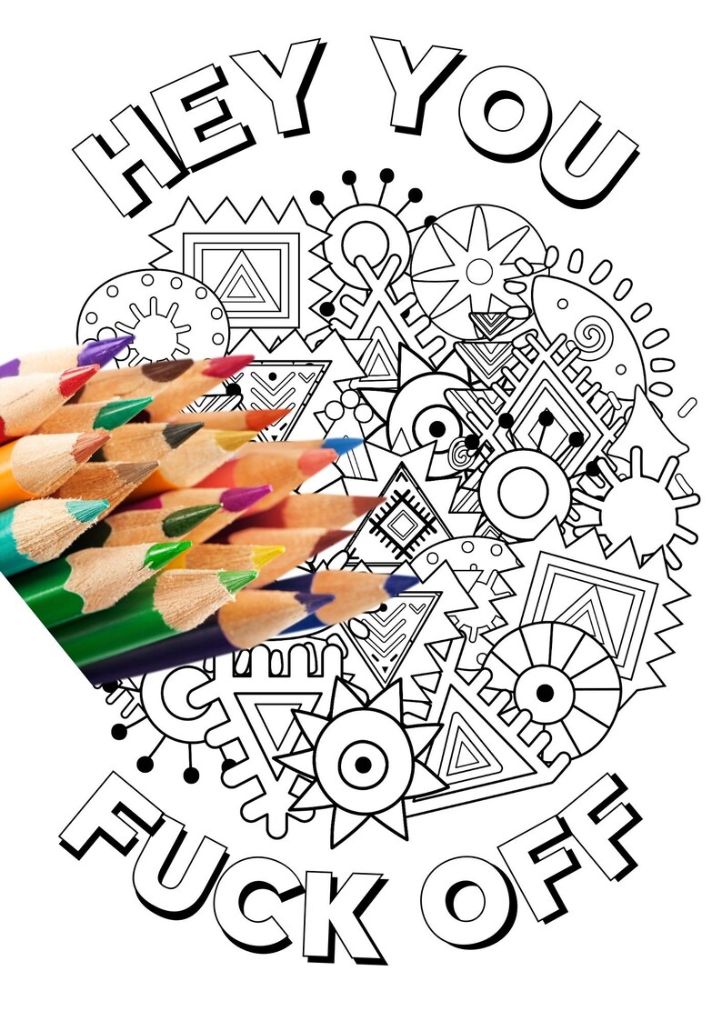 Printable Adult Coloring Pages Rude Coloring Instant Download Adult Coloring Book Color an