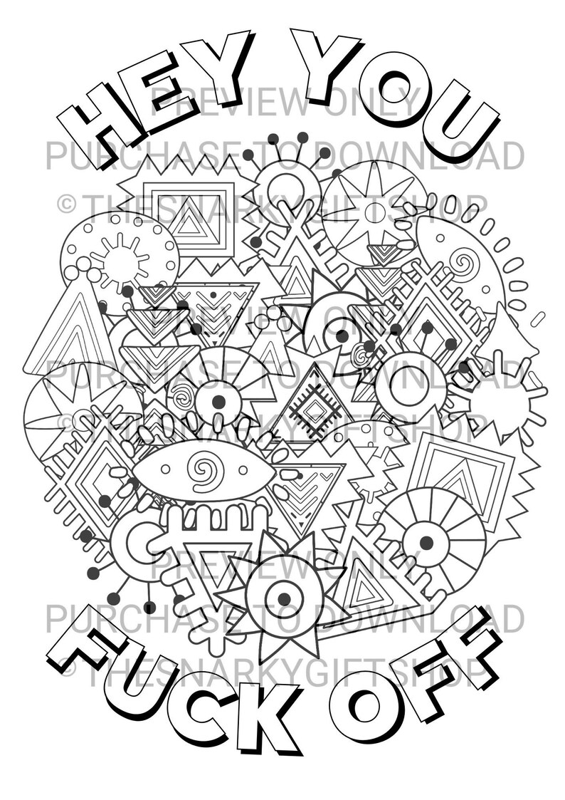 PrintableColoring Pages Rude Coloring Instant Download