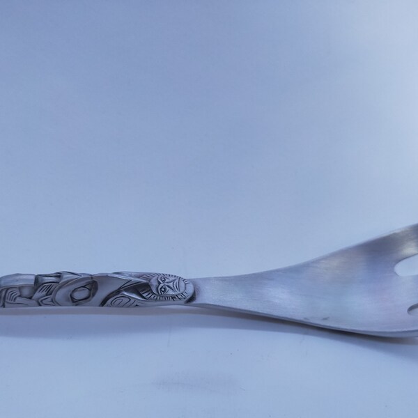pure tin fork/tin fork/Boma Canada fork/totem style/Indian Art Spirit/ancient/eagle/decorative tableware/fun