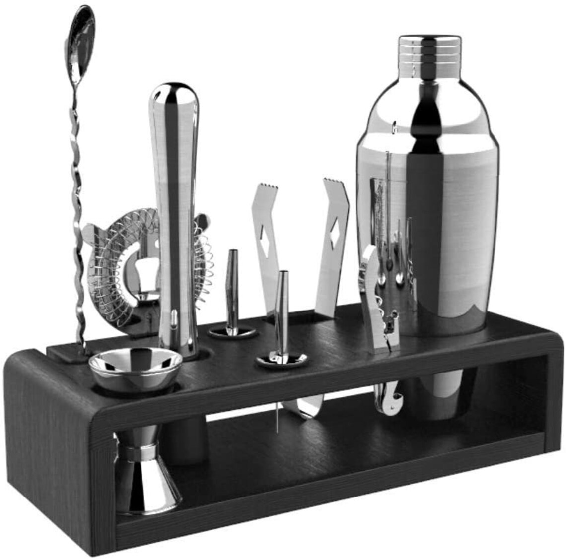 Pentaq Bar Set Bartender Kit With Stand Stainless Steel Drink Etsy