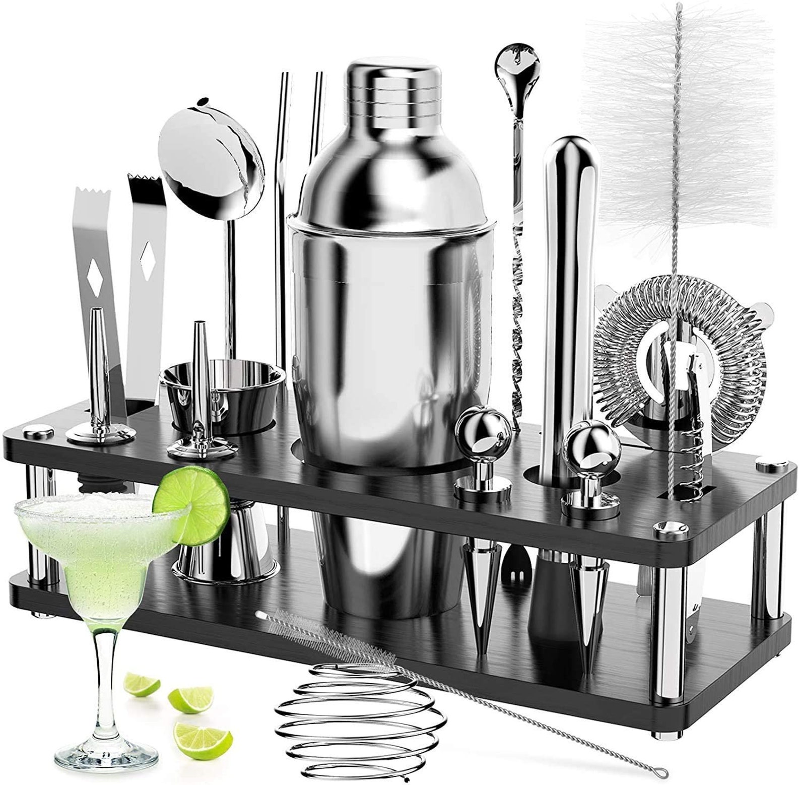 18 Pcs Bartender Kit Cocktail Shaker Set With Stand Ratel Etsy