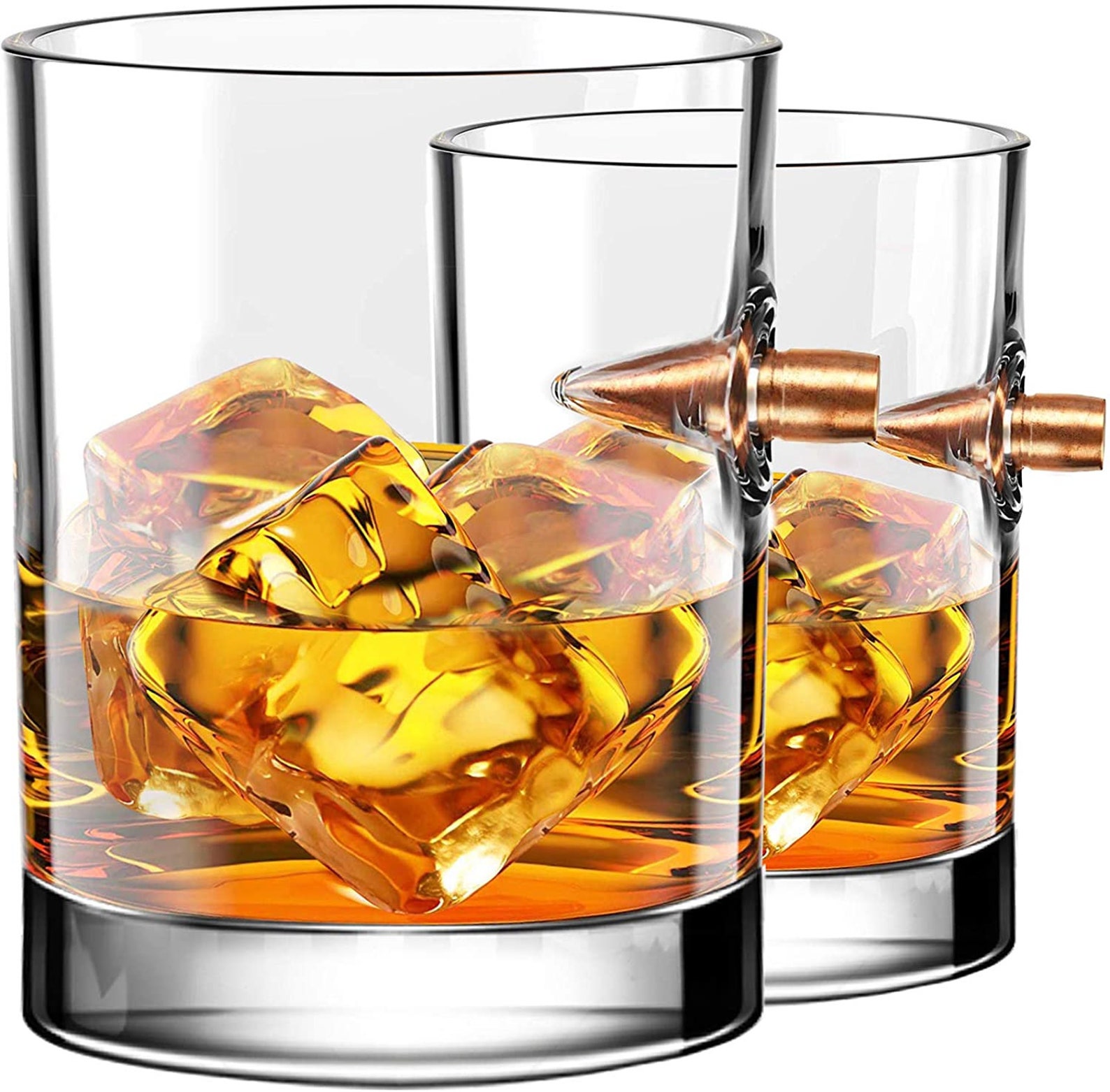 personalized bullet whiskey glass