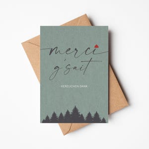 Merci gsait! - Herzlichen Dank auf Alemannisch - Schwarzwaldkarte