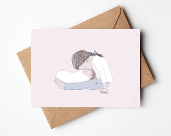 Geschwister Rosa - Newborn - Geburtskarte