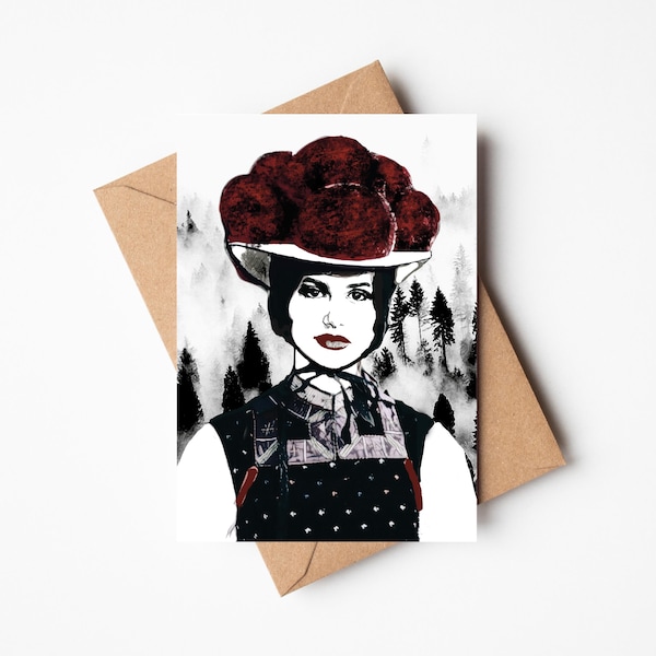 Black Forest woman/Bollenhut in the cloud forest/Black Forest - Black Forest map