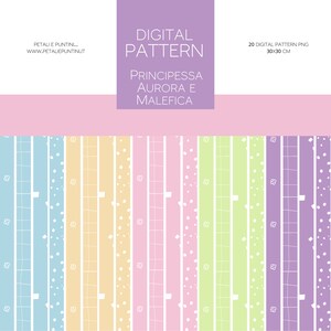 DIGITAL PATTERN: La Bella Addormentata nel bosco, Aurora e Malefica