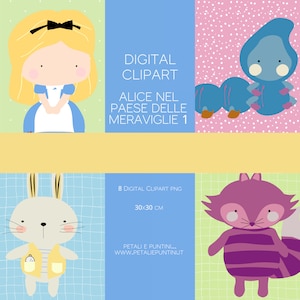 DIGITAL CLIPART: Alice in Wonderland 1