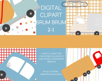 DIGITAL CLIPART: Brum Brum 1