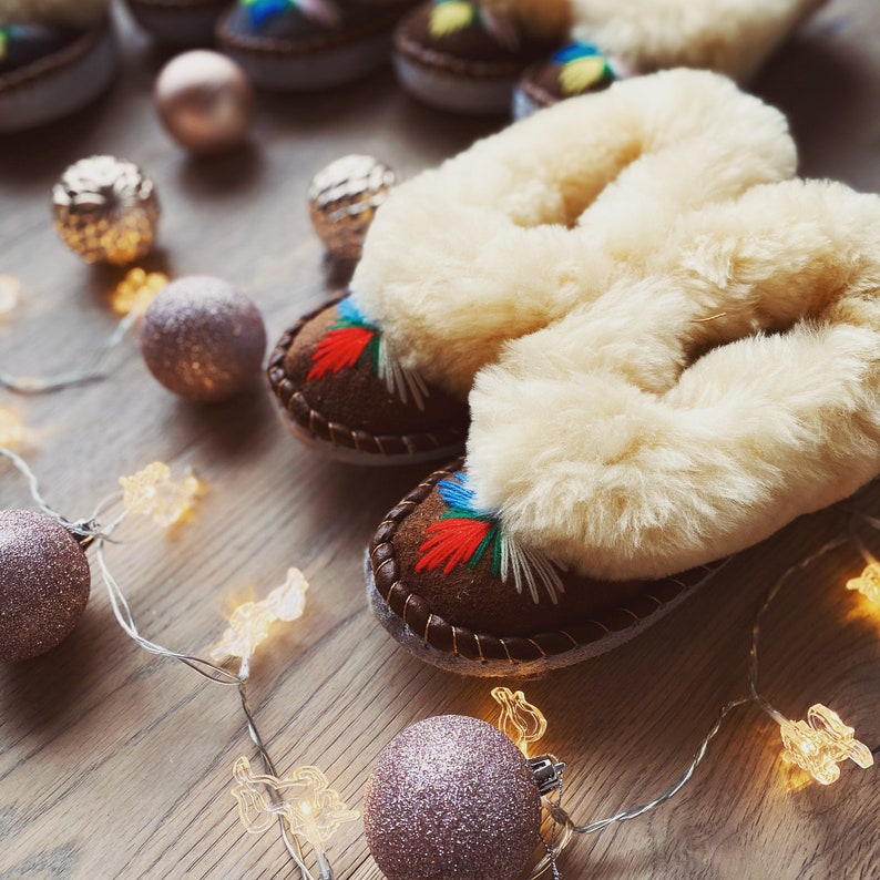 embroidered moccasin slippers