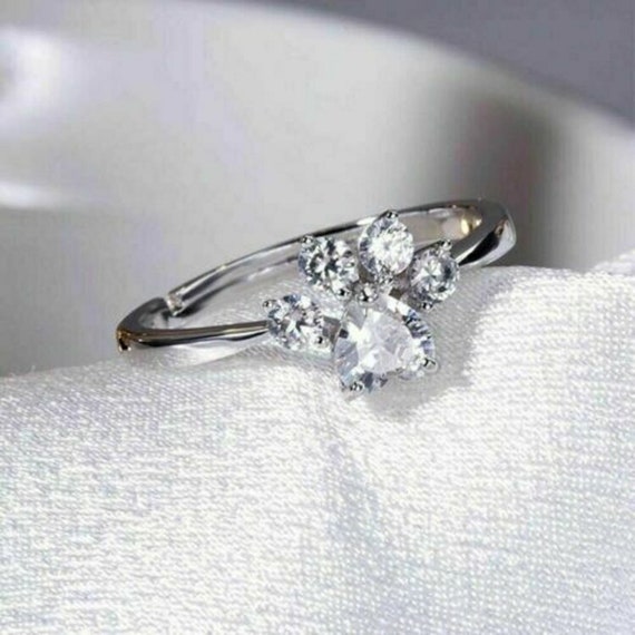 1.50ct Heart Shape Diamond Paw Print 