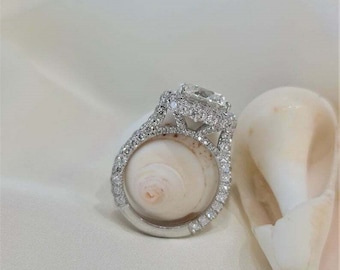 2.50Ct Round Cut VVS1/D Diamond Halo Engagement Ring 14k White Gold Over