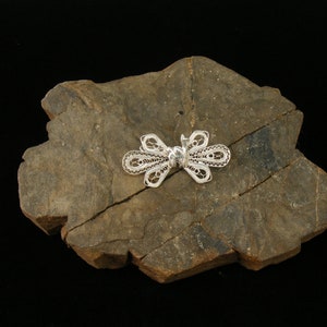 Peruvian Sterling Silver Llama Brooch, Filigree Vintage Mid Century