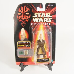 1998 Star Wars Ki-Adi-Mundi  CommTech Figure & Chip Episode 1, New Sealed Hasbro