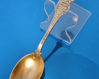 Sterling Silver Mechanics Co. ~ Illinois State Sovereignty Souvenir Spoon,  Antique Silver