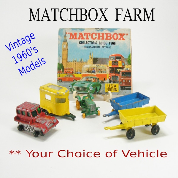 Lesney Matchbox 1960's Farm Trailers Tractor or Snow Trac ** Your Choice Prices Vary