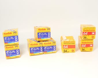 Kodak Ektachrome 35mm Film Rolls ~ Expired Film, Choice of ISO and Exposures, Slides