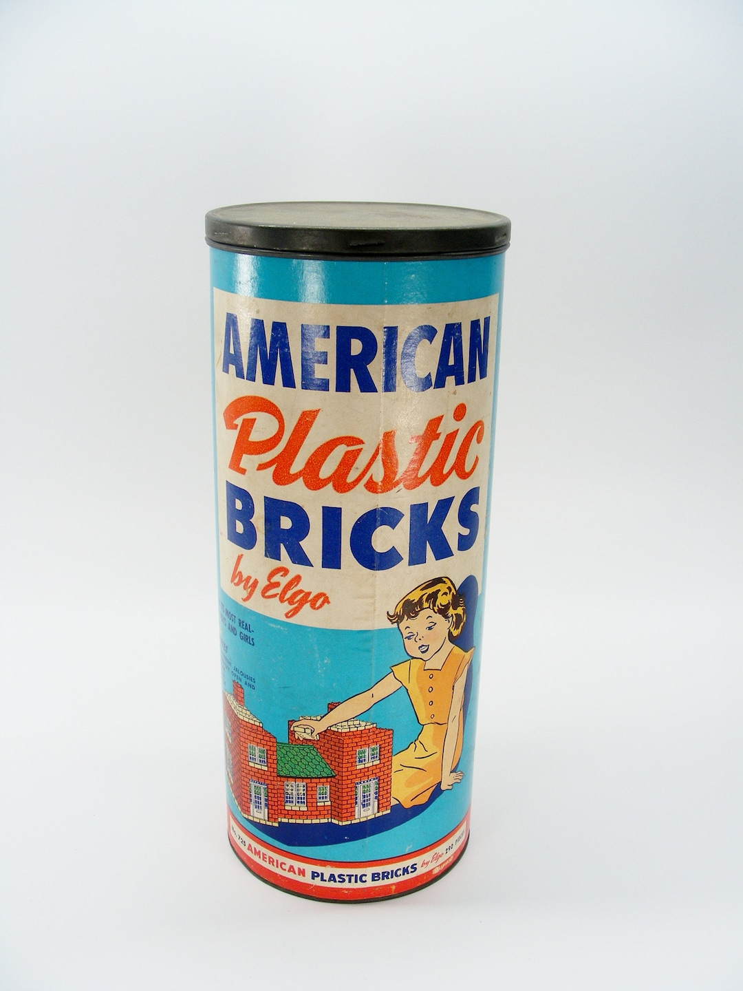 American Plastic Bricks by Elgo Building Blocks Toy, 1950's No. 725