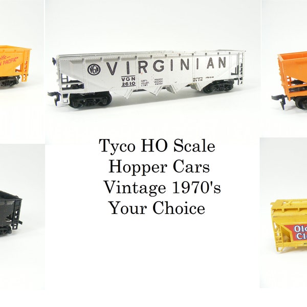 Tyco HO Scale  Train Hopper Cars, Vintage 1970's Your Choice Prices Vary