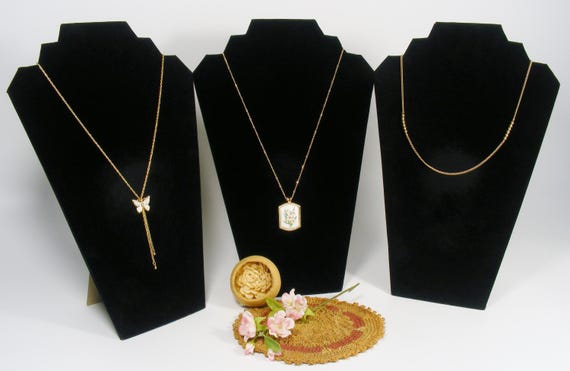 Avon Necklaces, 1970 - 80's Styles Your Choice, Butterfly, Floral, or Beaded Goldtone